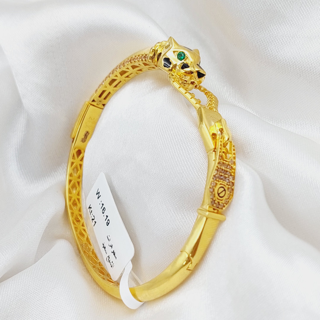 21K Gold Tiger Bracelet by Saeed Jewelry - Image 9