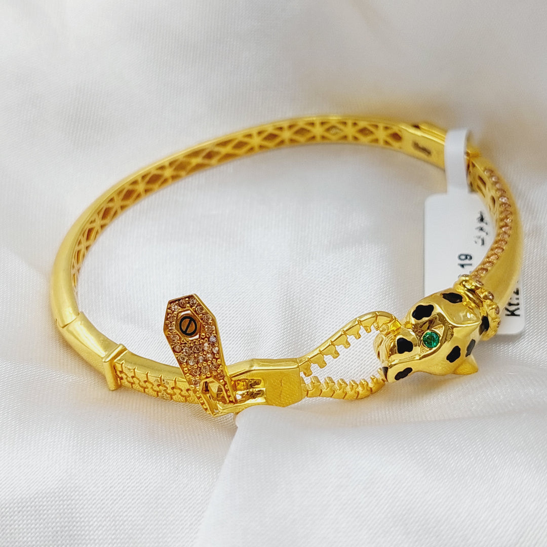 21K Gold Tiger Bracelet by Saeed Jewelry - Image 7