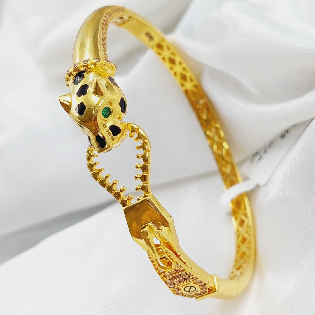 21K Gold Tiger Bracelet by Saeed Jewelry - Image 1