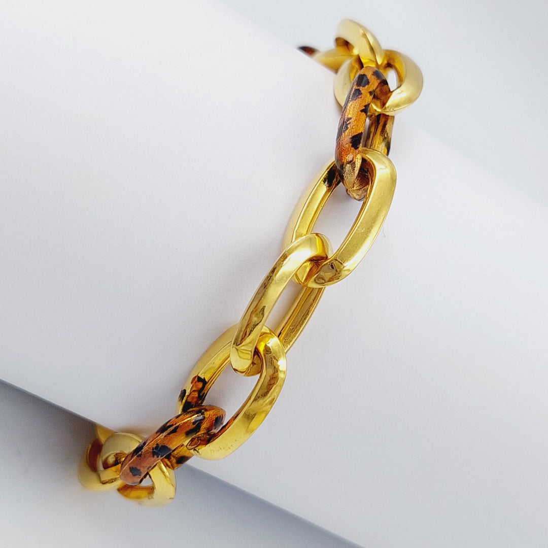 21K Gold Tiger Bracelet by Saeed Jewelry - Image 3