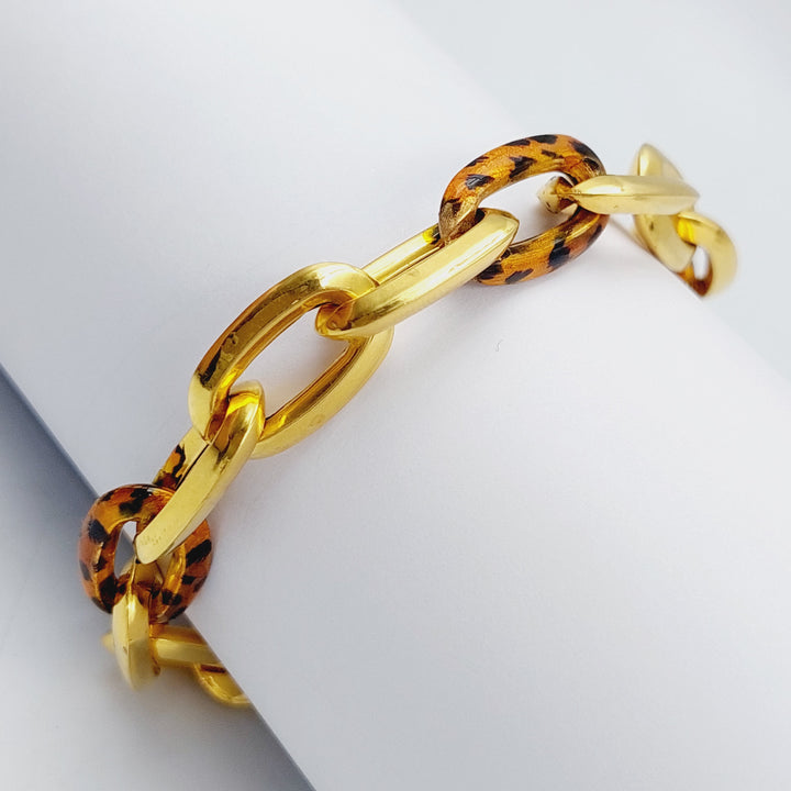 21K Gold Tiger Bracelet by Saeed Jewelry - Image 1