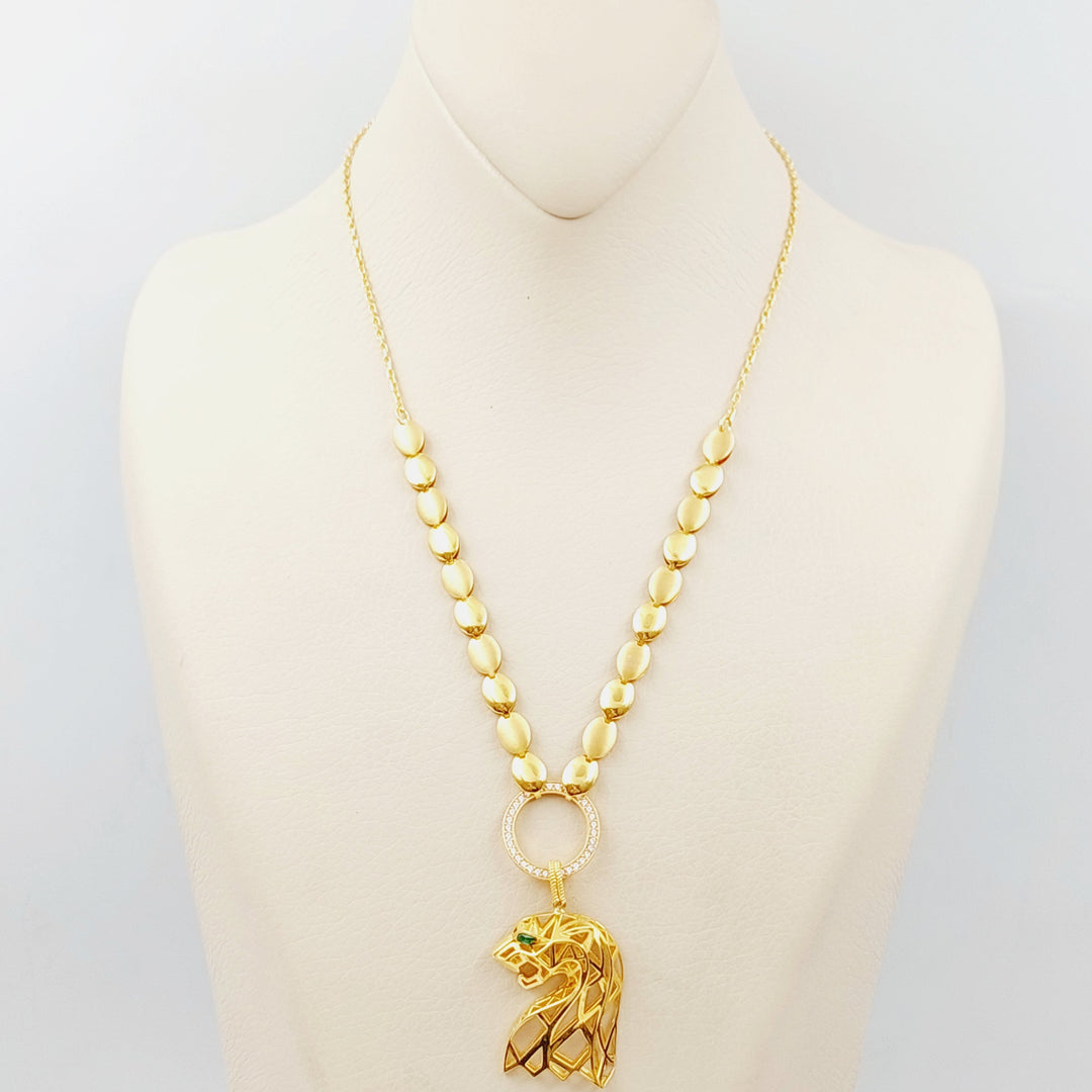 21K Gold Tiger Necklace by Saeed Jewelry - Image 1