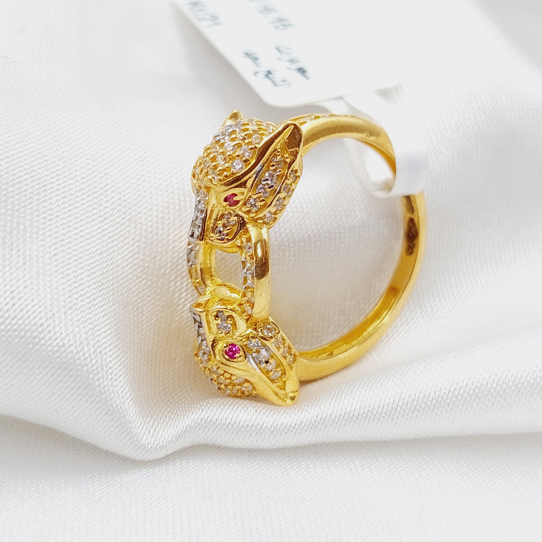 21K Gold Tiger Ring by Saeed Jewelry - Image 1