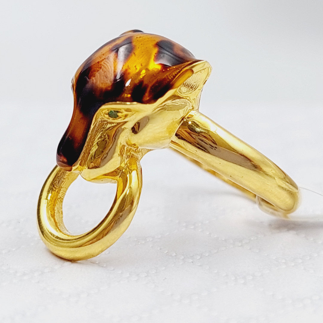 21K Gold Tiger Ring by Saeed Jewelry - Image 3