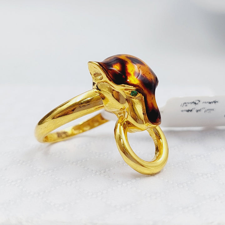 21K Gold Tiger Ring by Saeed Jewelry - Image 5