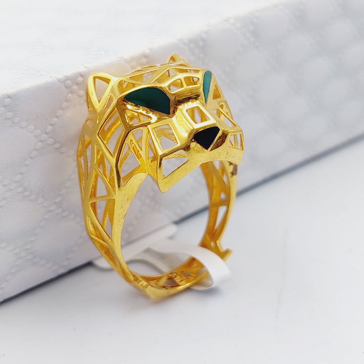 21K Gold Tiger Ring by Saeed Jewelry - Image 5