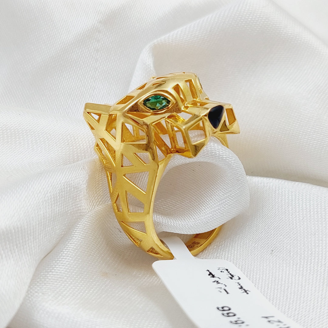 21K Gold Tiger Ring by Saeed Jewelry - Image 3