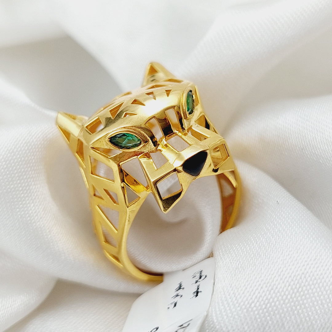 21K Gold Tiger Ring by Saeed Jewelry - Image 4