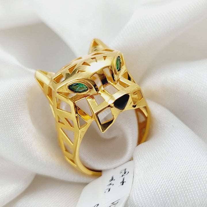 21K Gold Tiger Ring by Saeed Jewelry - Image 4