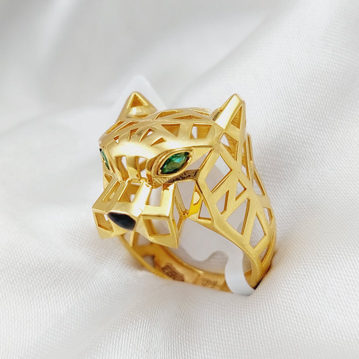 21K Gold Tiger Ring by Saeed Jewelry - Image 5