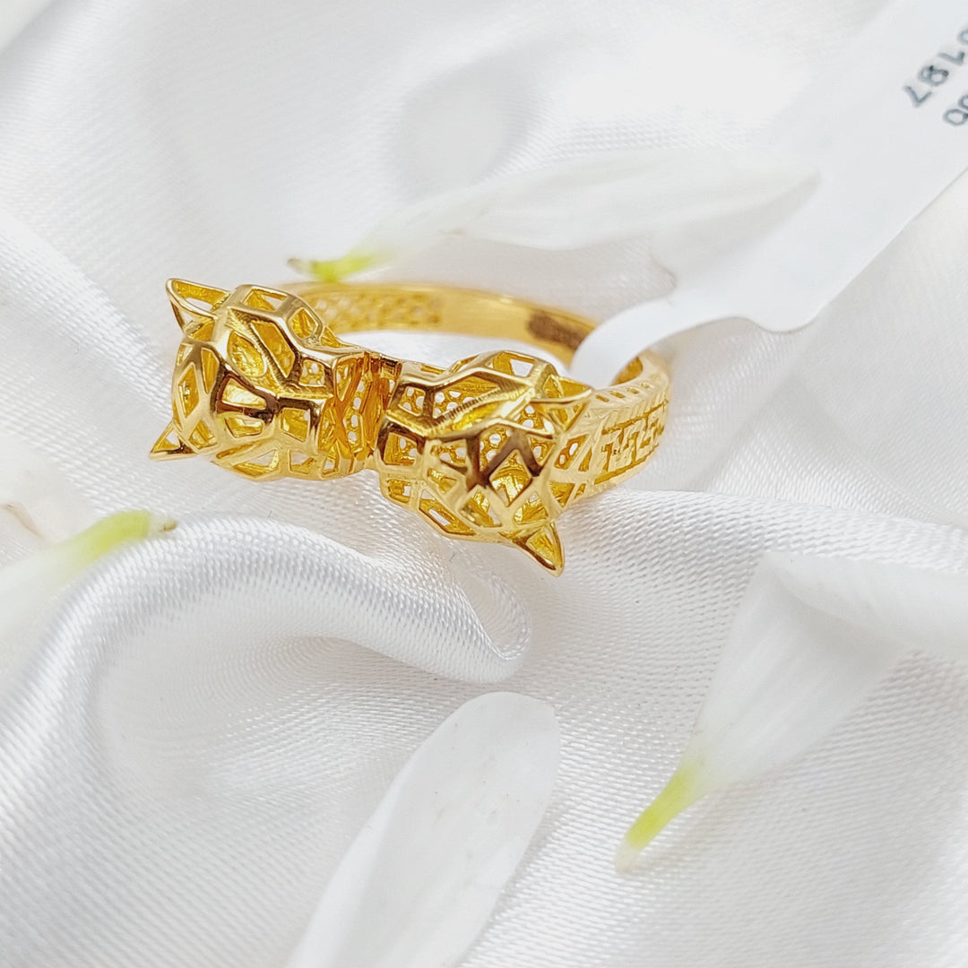 21K Gold Tiger Ring by Saeed Jewelry - Image 1