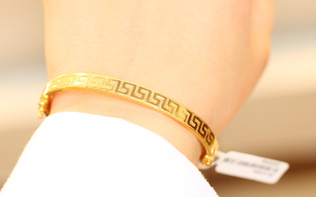 21K Gold Turkish Bracelet by Saeed Jewelry - Image 5