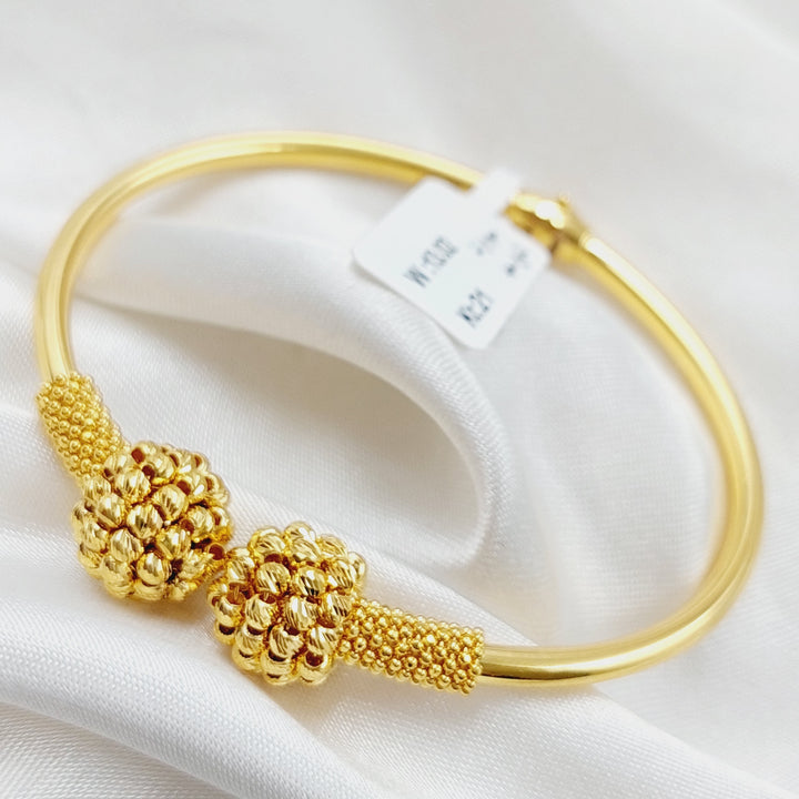 21K Gold Turkish Bracelet by Saeed Jewelry - Image 3