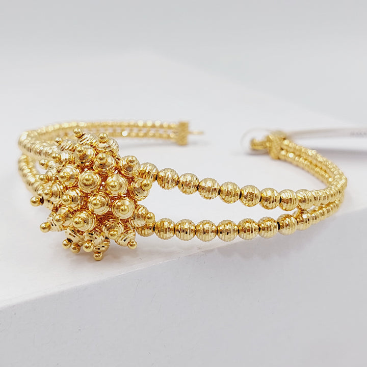 21K Gold Turkish Balls Bangle Bracelet by Saeed Jewelry - Image 9