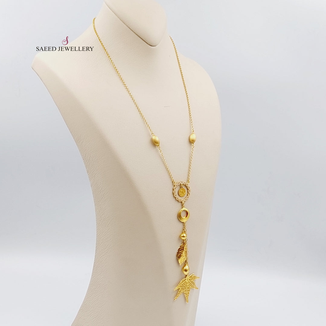 21K Gold Turkish Fancy Necklace by Saeed Jewelry - Image 1