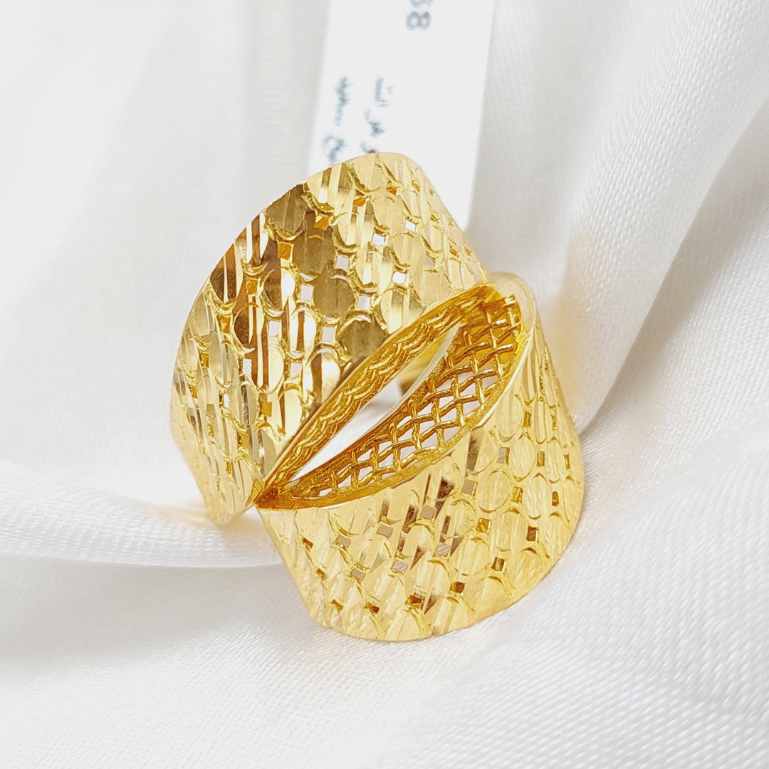 21K Gold Turkish Fancy Ring by Saeed Jewelry - Image 3