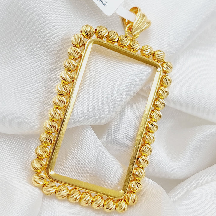 21K Gold Turkish Frame Pendant by Saeed Jewelry - Image 4