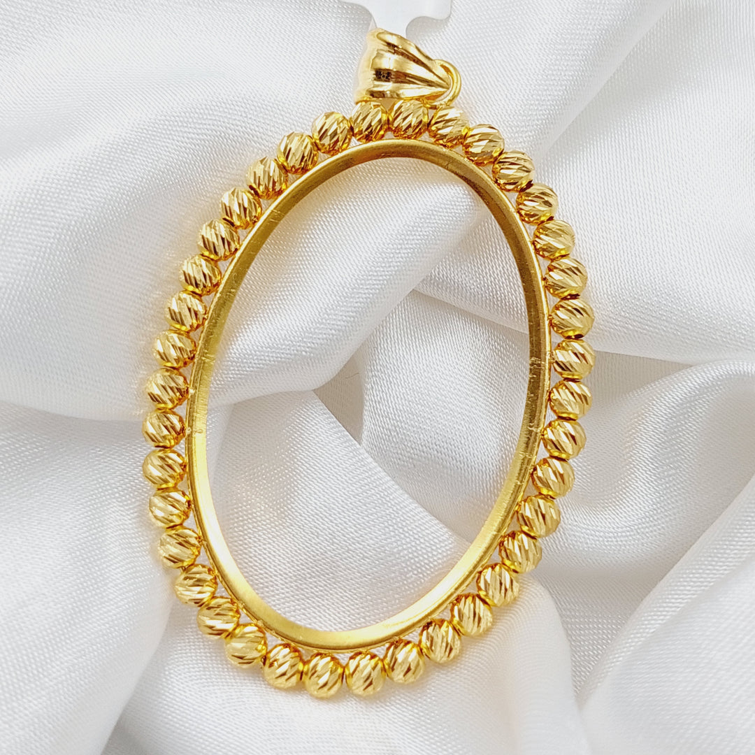 21K Gold Turkish Frame Pendant by Saeed Jewelry - Image 4