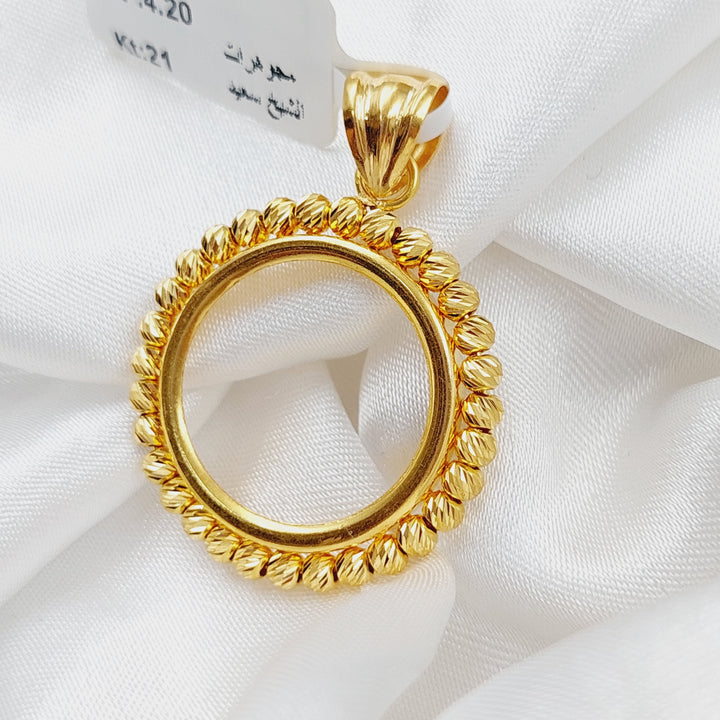 21K Gold Turkish Frame Pendant by Saeed Jewelry - Image 3