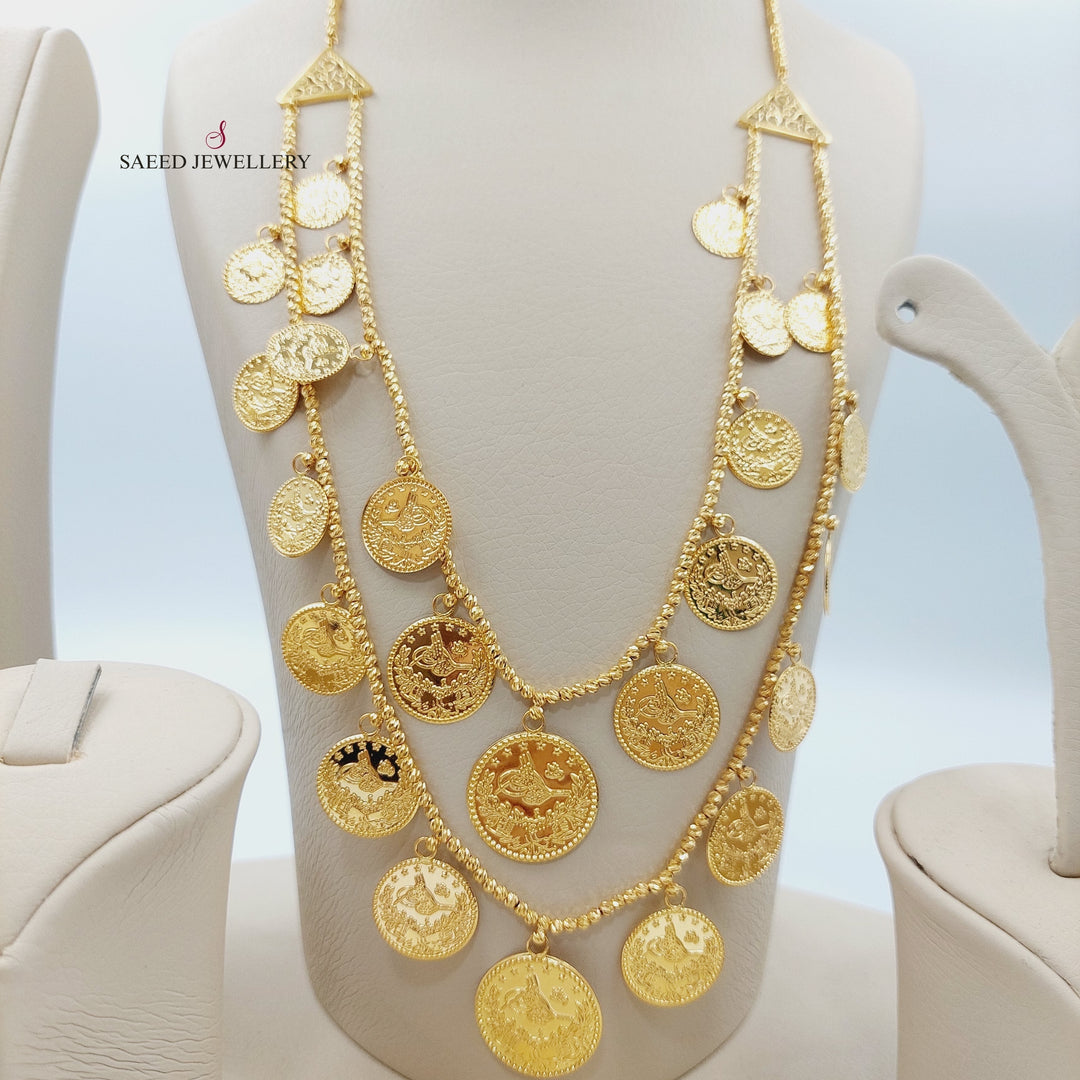 21K Gold Turkish Rashadi Fancy Set by Saeed Jewelry - Image 3