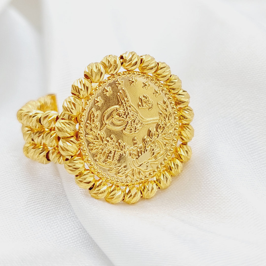 21K Gold Turkish Rashadi Ring by Saeed Jewelry - Image 4