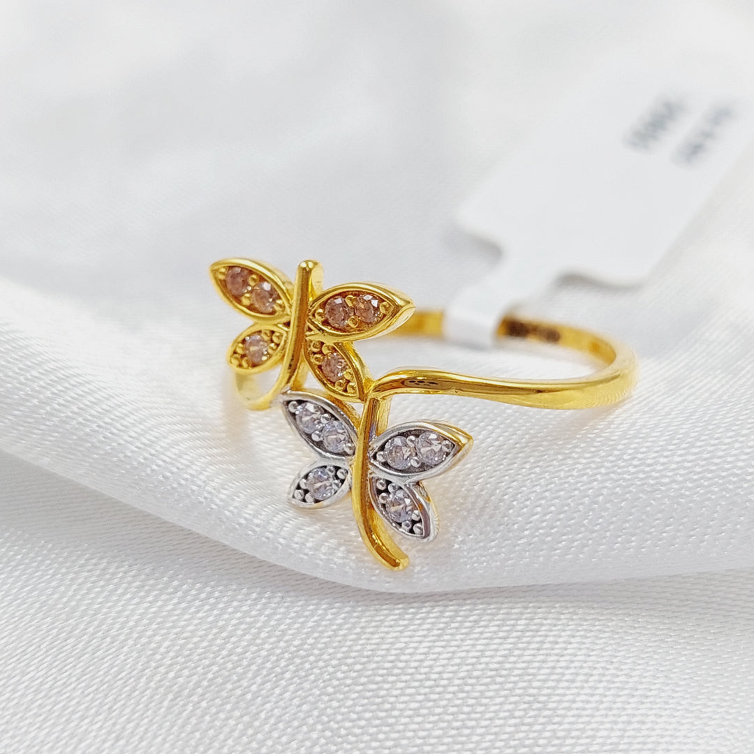 21K Gold Turkish Ring Butterfly by Saeed Jewelry - Image 1