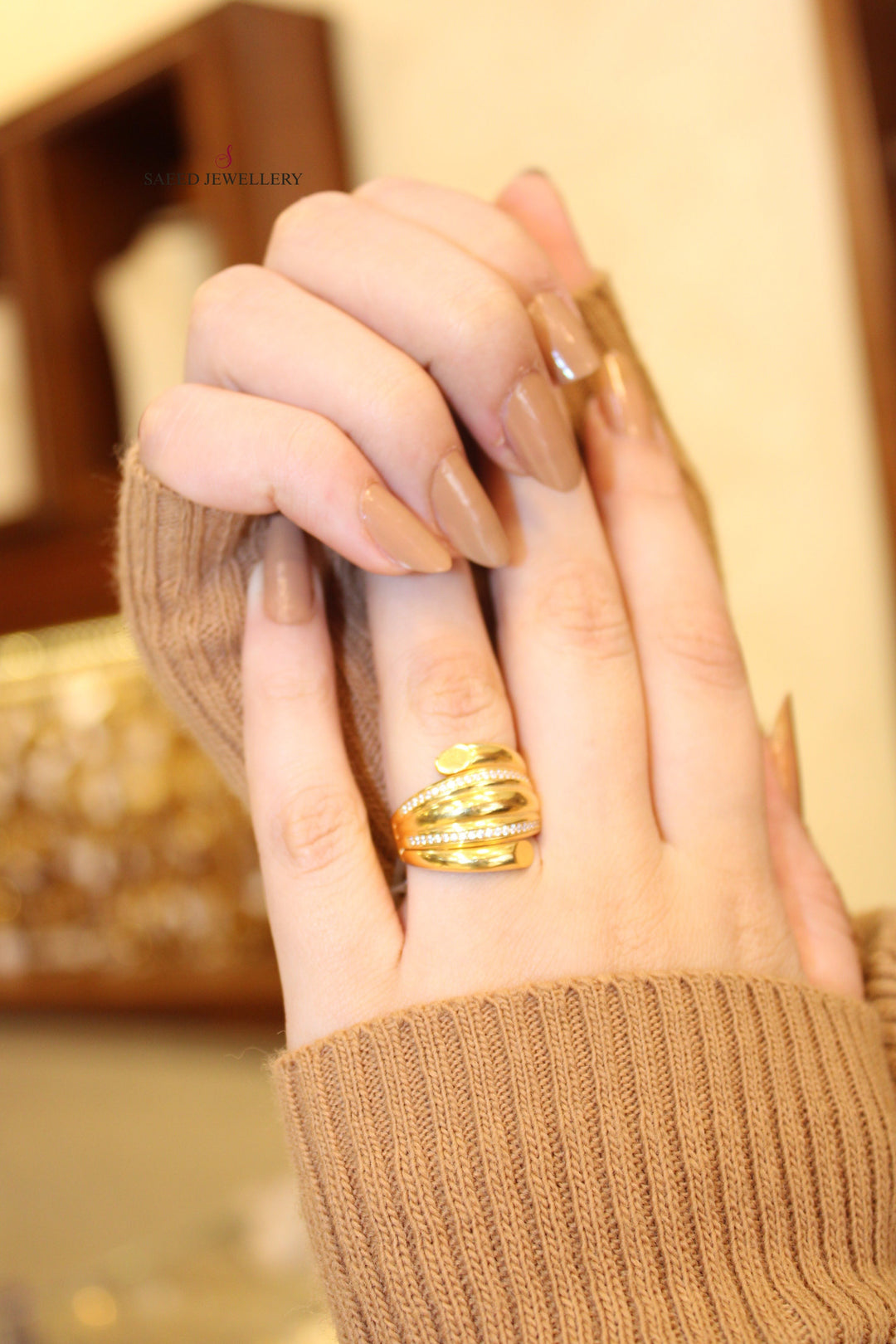 21K Gold Turkish Ring by Saeed Jewelry - Image 2