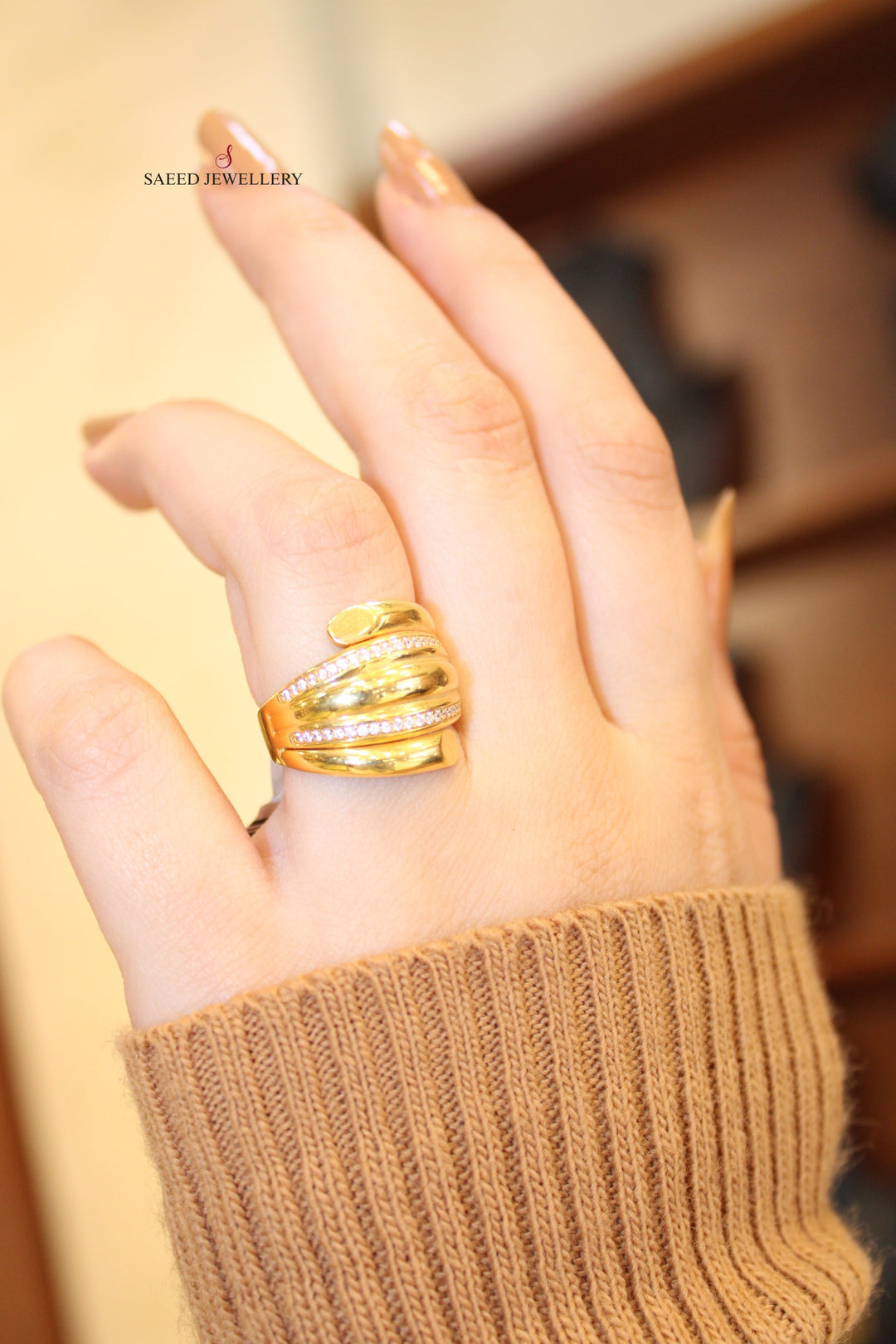 21K Gold Turkish Ring by Saeed Jewelry - Image 4