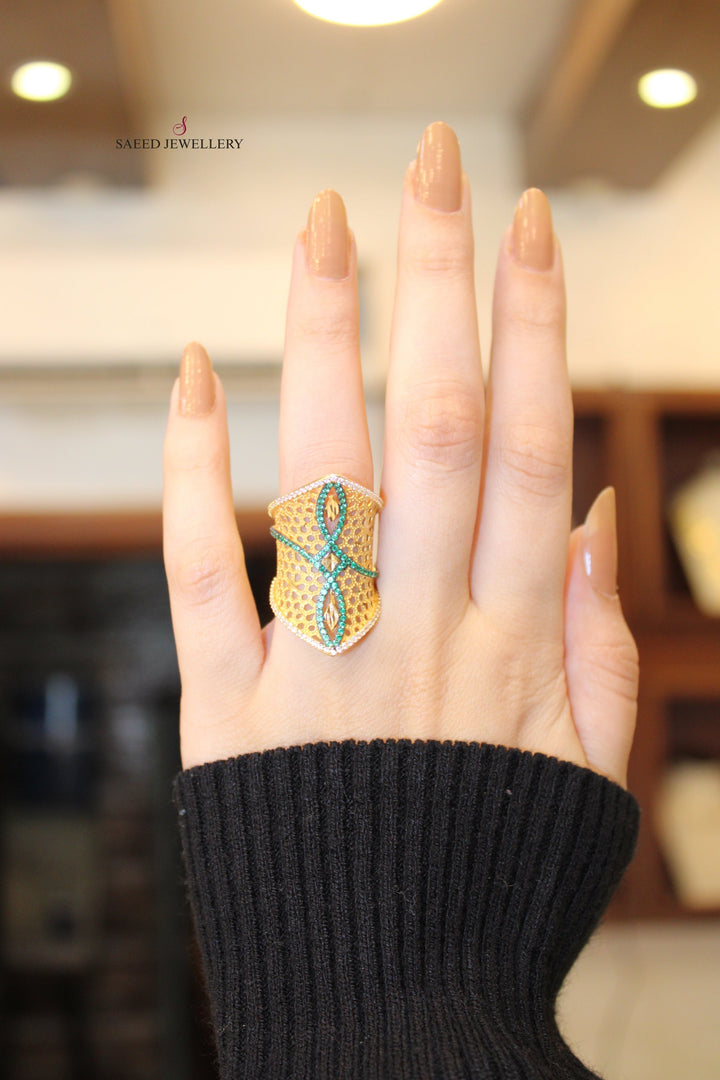 21K Gold Turkish Ring by Saeed Jewelry - Image 2