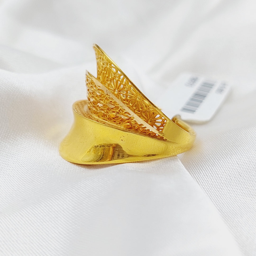 21K Gold Turkish Ring by Saeed Jewelry - Image 3