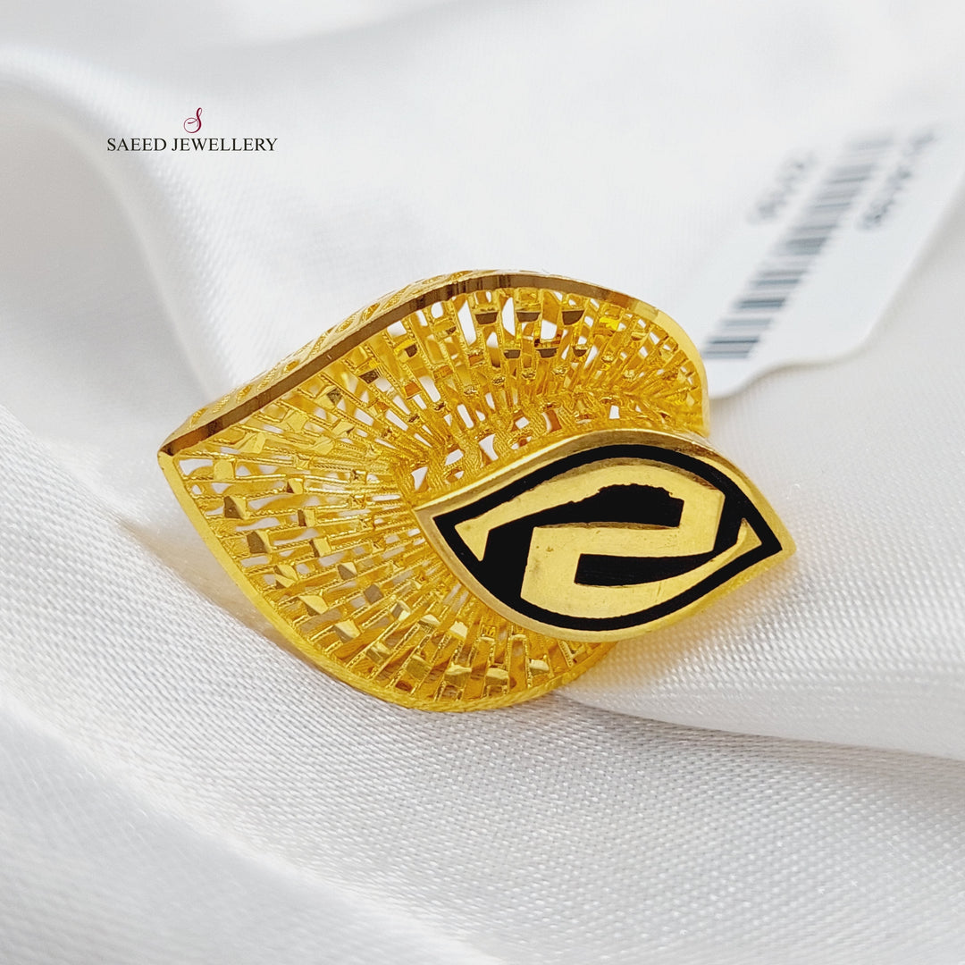 21K Gold Turkish Ring by Saeed Jewelry - Image 3