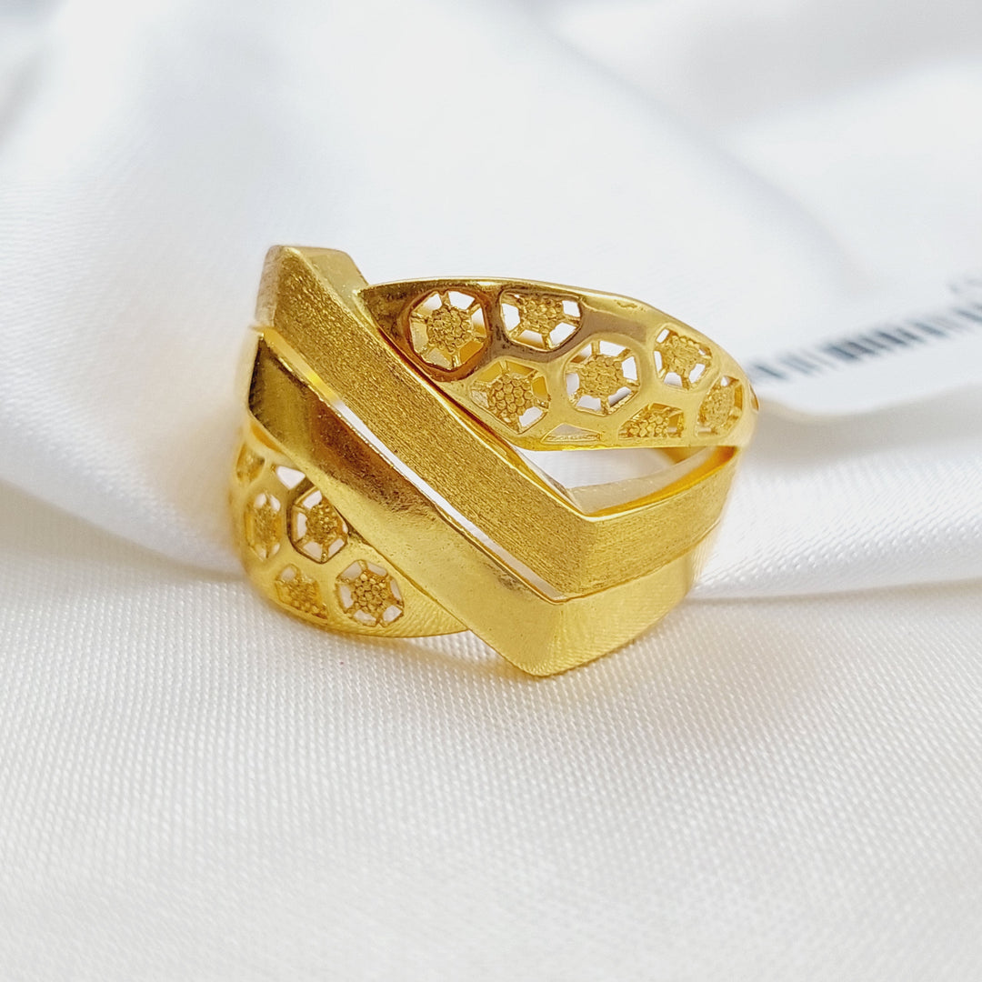 21K Gold Turkish Ring by Saeed Jewelry - Image 4