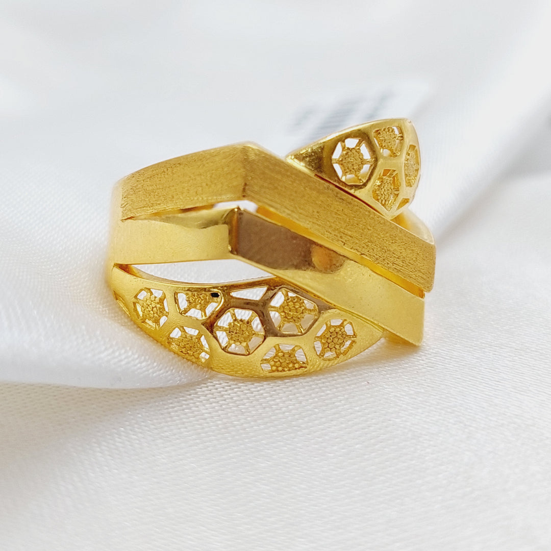 21K Gold Turkish Ring by Saeed Jewelry - Image 1