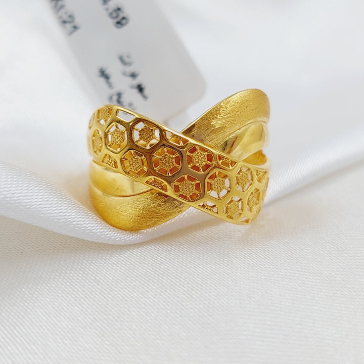 21K Gold Turkish Ring by Saeed Jewelry - Image 2