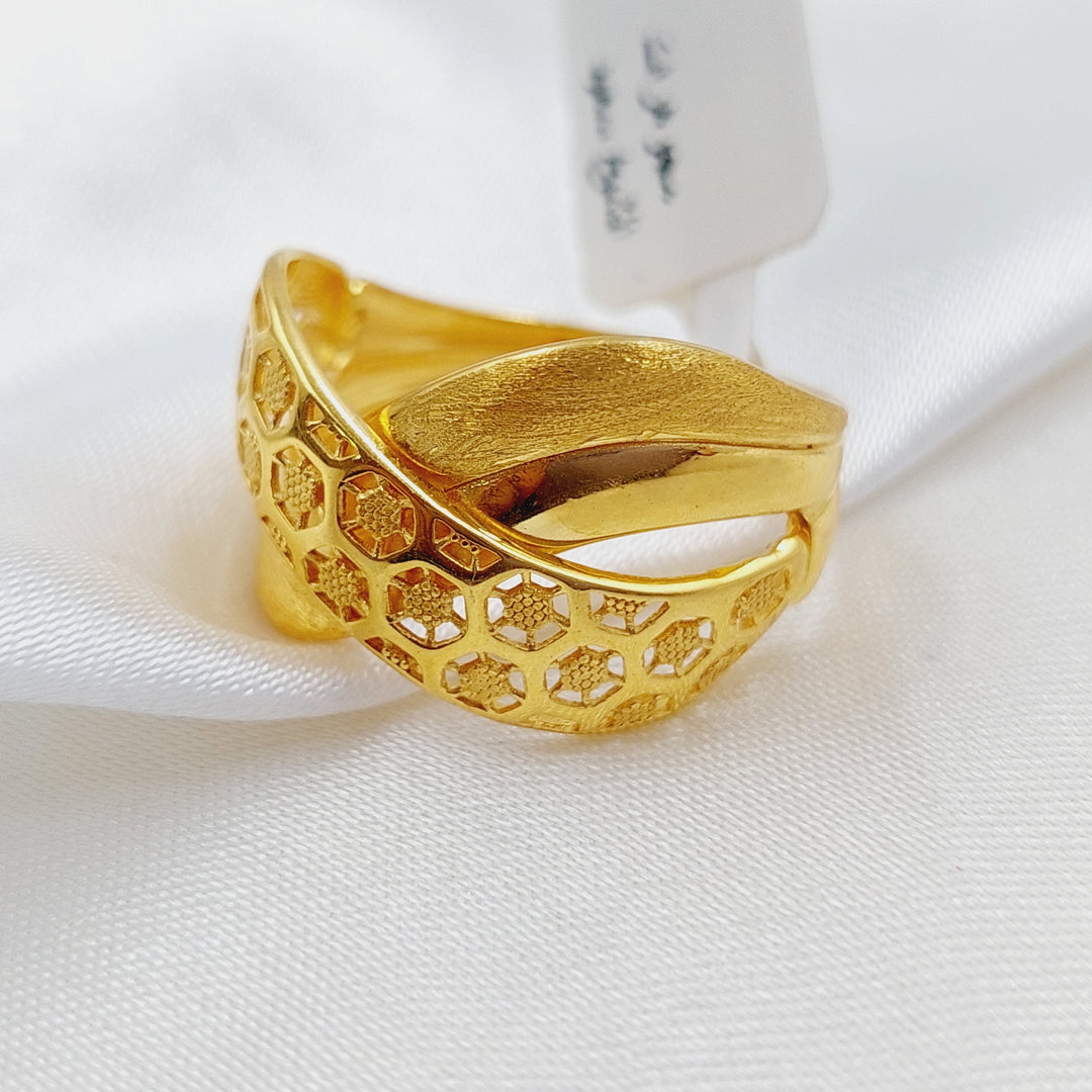 21K Gold Turkish Ring by Saeed Jewelry - Image 3