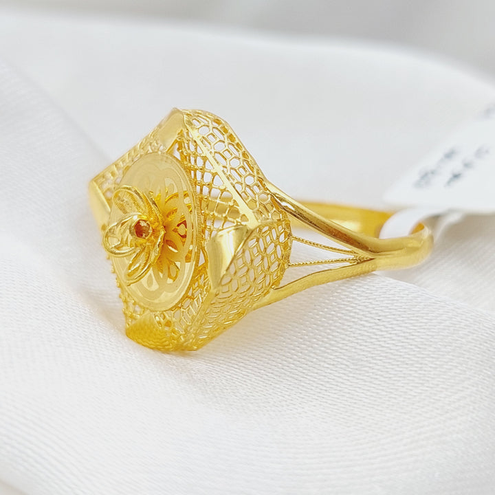 21K Gold Turkish Ring by Saeed Jewelry - Image 3