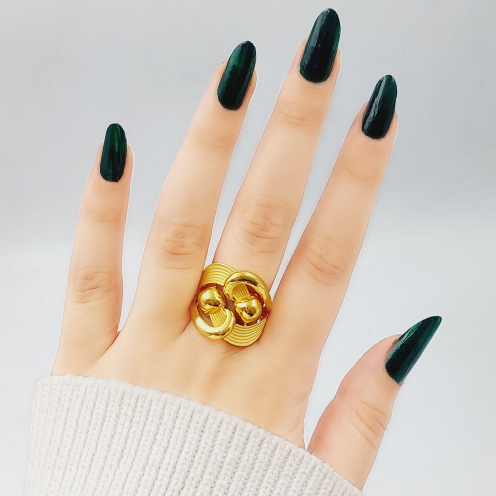 21K Gold Turkish Ring by Saeed Jewelry - Image 2