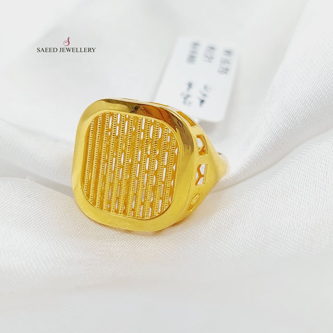 21K Gold Turkish Ring by Saeed Jewelry - Image 3