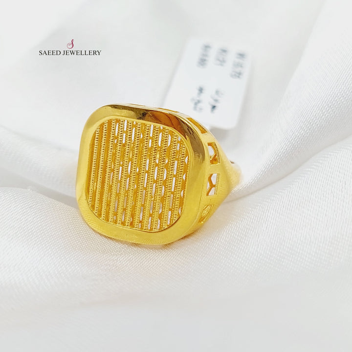 21K Gold Turkish Ring by Saeed Jewelry - Image 3