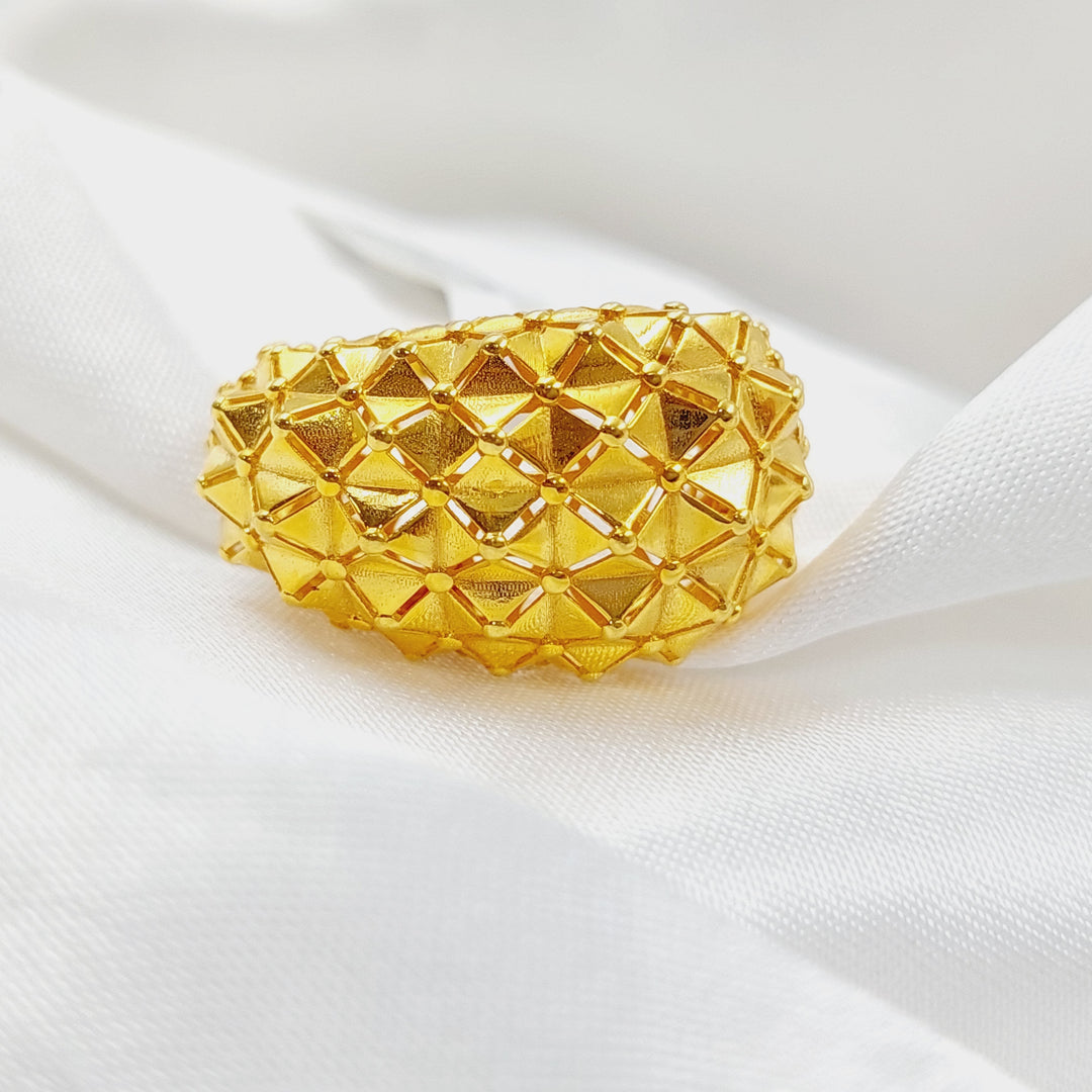 21K Gold Turkish Ring by Saeed Jewelry - Image 3