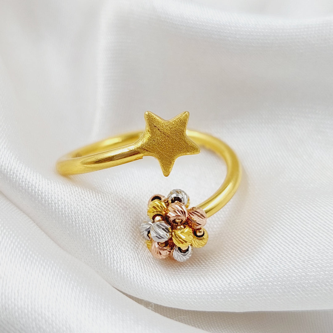 21K Gold Turkish Star Ring by Saeed Jewelry - Image 4