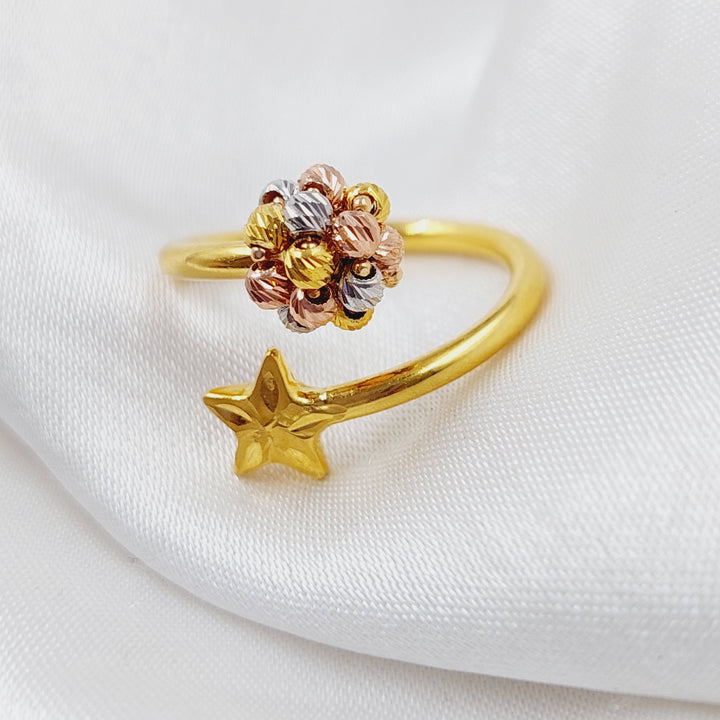 21K Gold Turkish Star Ring by Saeed Jewelry - Image 4