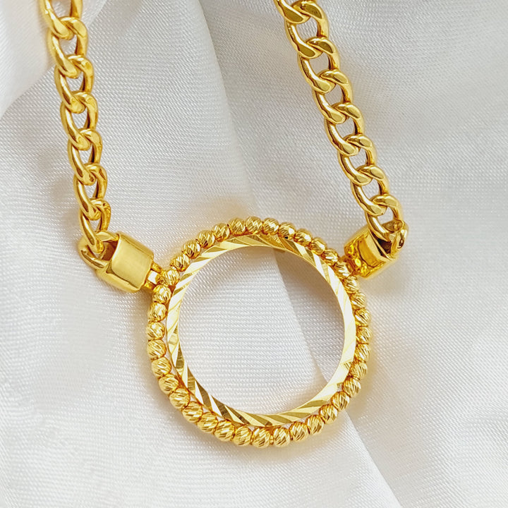 21K Gold Turkish frame Necklace by Saeed Jewelry - Image 8