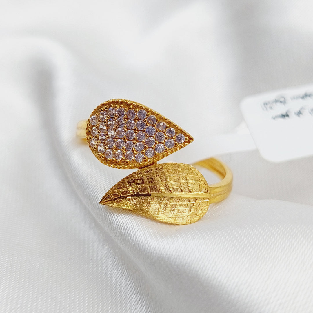 21K Gold Turkish leaf Ring by Saeed Jewelry - Image 3