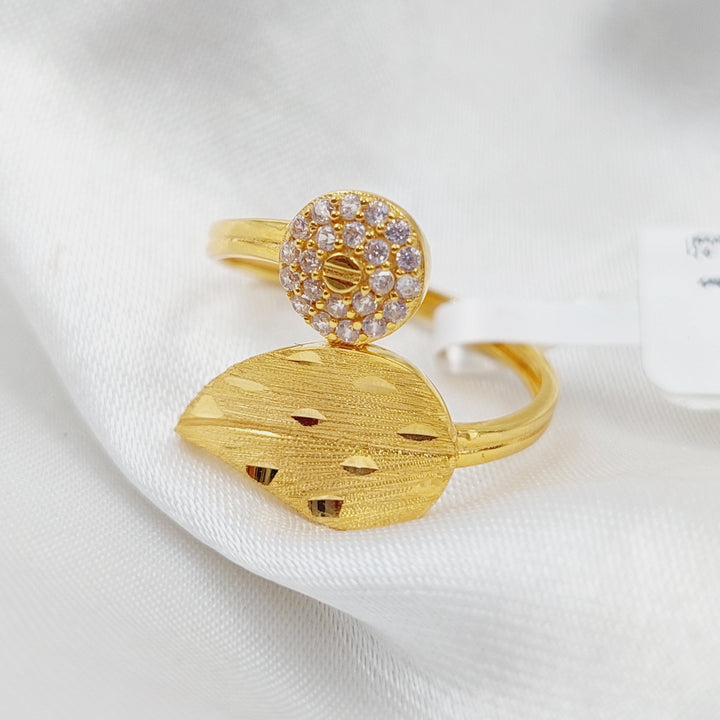 21K Gold Turkish leaf Ring by Saeed Jewelry - Image 1