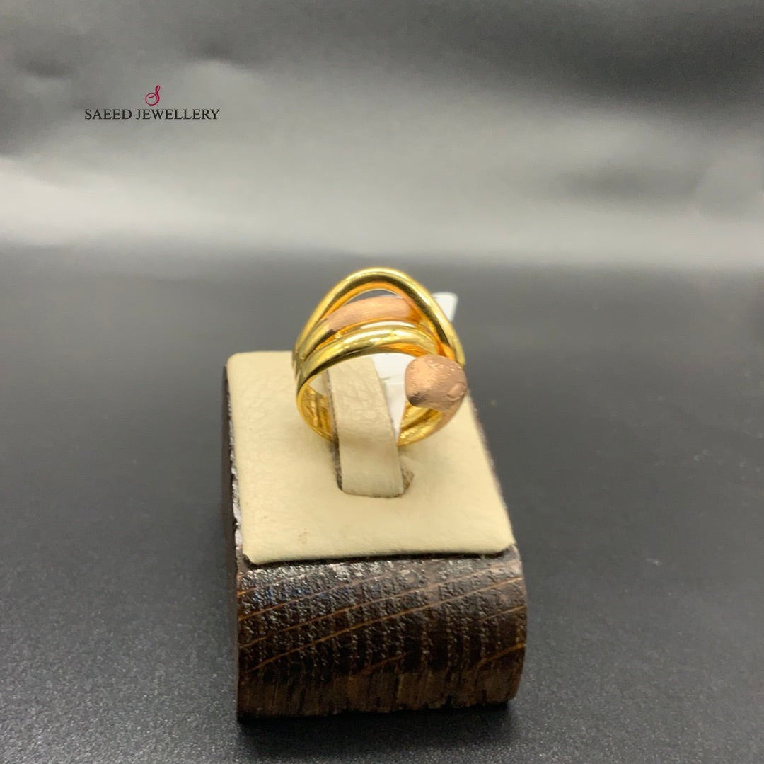 21K Gold Turkish snake Ring by Saeed Jewelry - Image 5