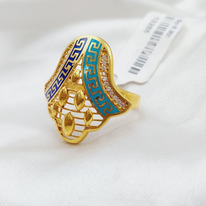 21K Gold Turquoise Ring by Saeed Jewelry - Image 6