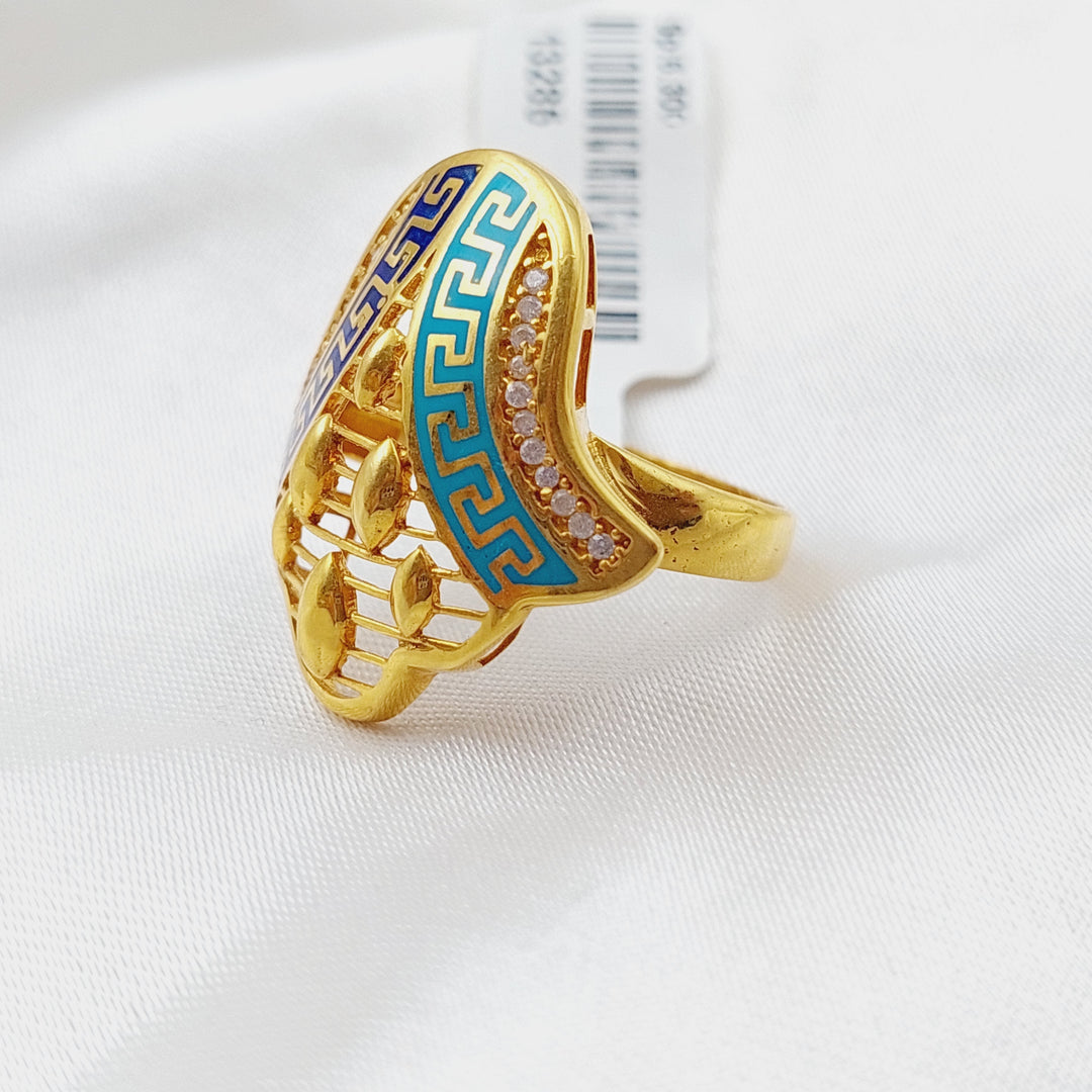 21K Gold Turquoise Ring by Saeed Jewelry - Image 1