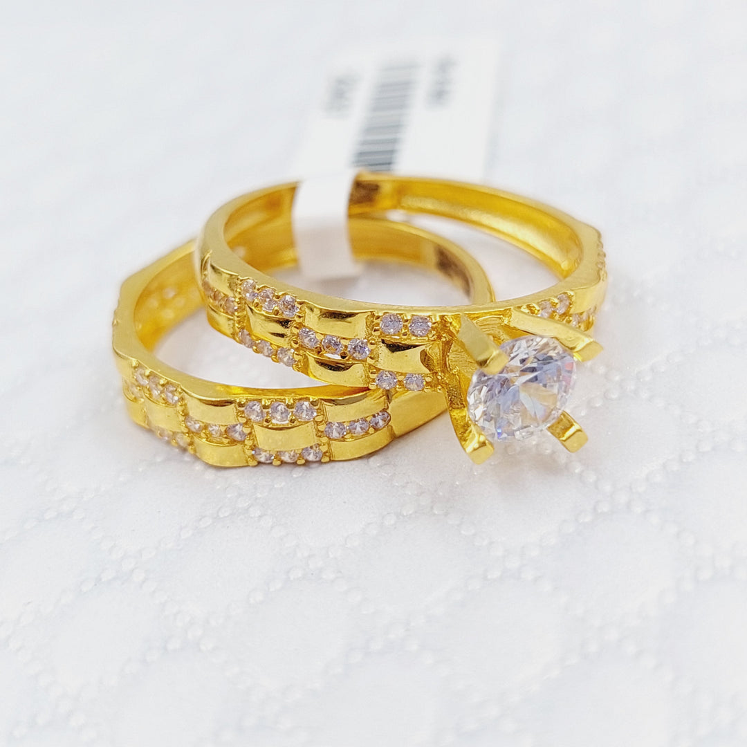 21K Gold Twins Engagement Ring by Saeed Jewelry - Image 1