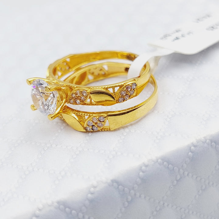 21K Gold Twins Engagement Ring by Saeed Jewelry - Image 1